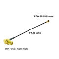 10pcs/lot IPEX4 Cable IPEX4 MHF4 to RP-SMA/SMA WIFI Al ntenna RF Cable RF1.13 Pigtail Extension Cable Assembly.