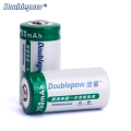 Doublepow 16340  3.7V 750mAh Rechargeable Lithium ion Battery (Point Top) - 2 Pieces (No battery charger included). 