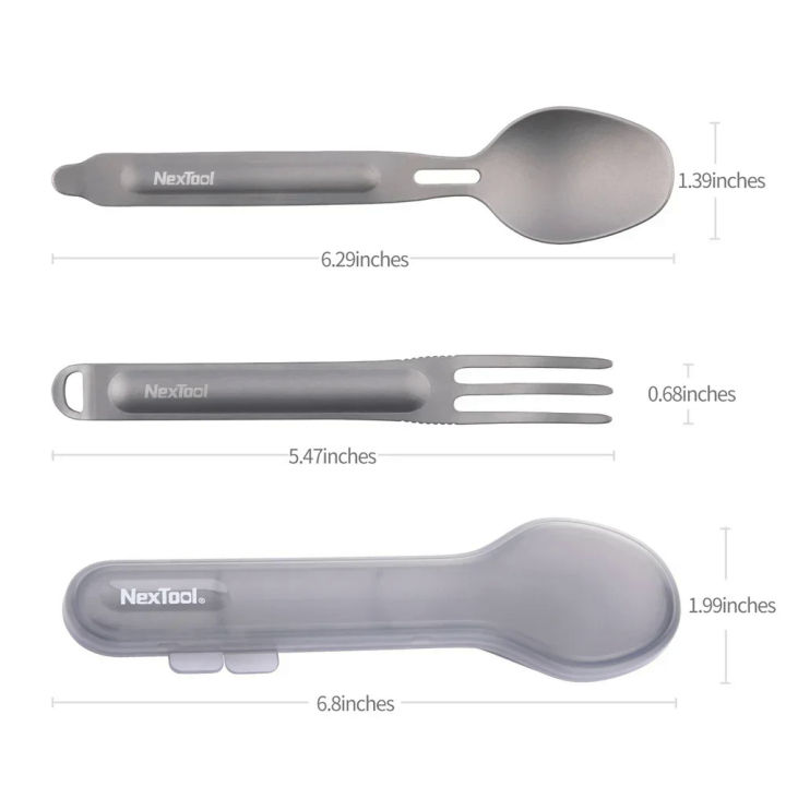 Nextool%20fork%20spoon%202-in-1%20outdoor%20pure%20titanium%20spork%20reusable%20camping%20tableware%20case%20stainless%20steel%20portable%20camping%20cutlery%20-%20Image%202