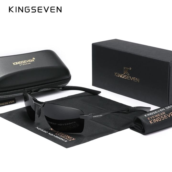 KINGSEVEN New Men's Polarized Sunglasses Aluminum Frame UV400 Sun Glasses Male Eyewear Driving Glasses Outdoor Sports