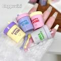 Amour zii Cute Milk Tea Cup Lip Gloss Nursing Lip Balm Moisturizing Lipstick Lasting Non Stick To Cup Lip Mud for Dry Lips Korean Cosmetic. 
