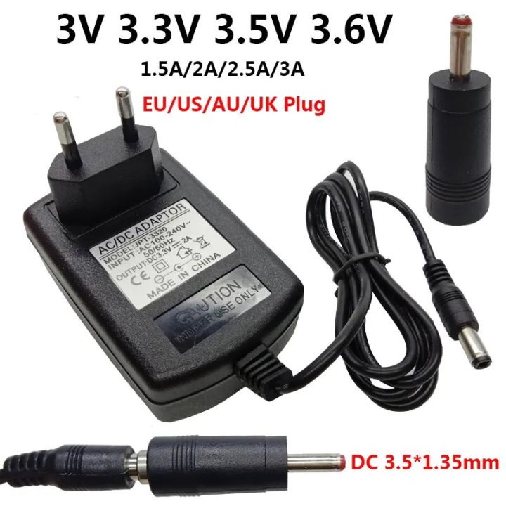 3V 3.3V 3.5V 3.6V 3.5*1.35mm AC/DC Adaptor 110V 220V to 3 3.3 3.5 3.6 Volt Power Adapter Supply Adaptador 1.5A 2A 2.5A 3A