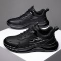 Anthony Single Cotton Same Style Men's Shoes Leak-Picking Platform Sneakers Big Leather Running Shoes Dad Shoes Casual Shoes.