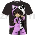 Hip Hop Aphmau T-Shirts 3D Anime Tops Tee Oversized Tshirt Kids As A Cat Streetwear Graphic T Shirts for Women Clothing Harajuku. 