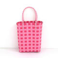 Handwoven Plastic Bag Basket Eco-friendly Storage Baskets Creative Hand Baskets Plastic Bag Woven Basket Handwoven Storage Baskets.