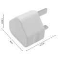 UK Travel Charger AC 110-240V Mains Plug 3 USB Charger Multi Power Adapter Wall Charger. 