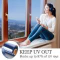 WEFILM Heat Control Window Film Anti-UV One Way Privacy Reflective Glass Tint for Home and Office. 