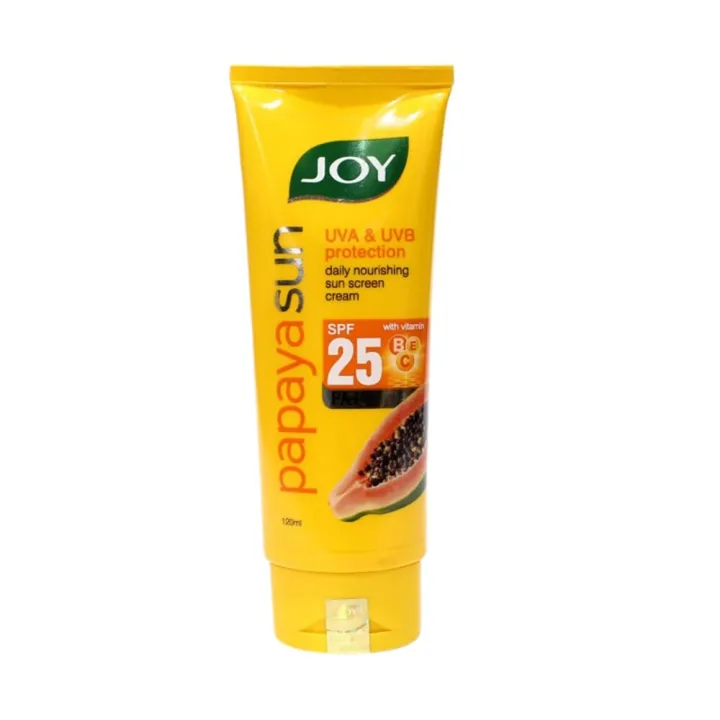 Indian%20product%20Skin%20care%20JOY%20papaya%20sun%20screen%20cream%20UVA%20&%20UVB%20protection%20used%20for%20male/female%20-%20120%20ml%20-%20Image%202