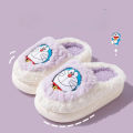 Kawaii Cartoon Anime Doraemon Children's Cotton Slippers Autumn and Winter Baotou Home Girls and Boys Cute Cotton Slippers.