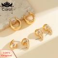 Carat Short Earrings 6 Pairs Women's Geometric C-shaped Huggie Earrings Lightweight Anti-slip Ear Hoops for Prom Cocktail Party Solid Color Bean Shape Jewelry for Ladies. 