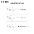 OQ BOGA 4 Styles Unisex Anti Blue Light Proof Radiation Metal Irregular Polygon Frame Computer Glasses Women Men Eye Protection Fashion Full Rim Eyewear. 
