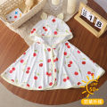Children's sunscreen clothing, summer UV protection, boys and girls' sunscreen, ice silk thin breathable sunscreen cape, outdoor. 