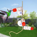 The uction cup transparent bird feeder is durable and easy to clean. The bird feeding tation.