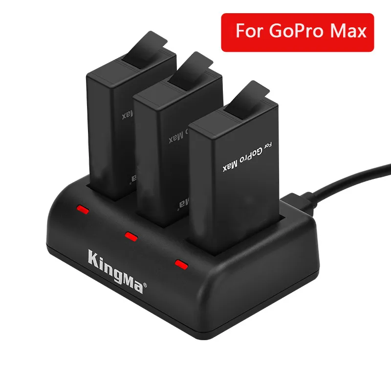 New intelligent For GoPro Max Battery Slot Charger 1400mAh