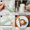 Milk Frother Handheld for Coffee, Electric Whisk 3 Speed Adjustable, Drink Mixer with Stand Bracket Rechargeable Egg Beater. 
