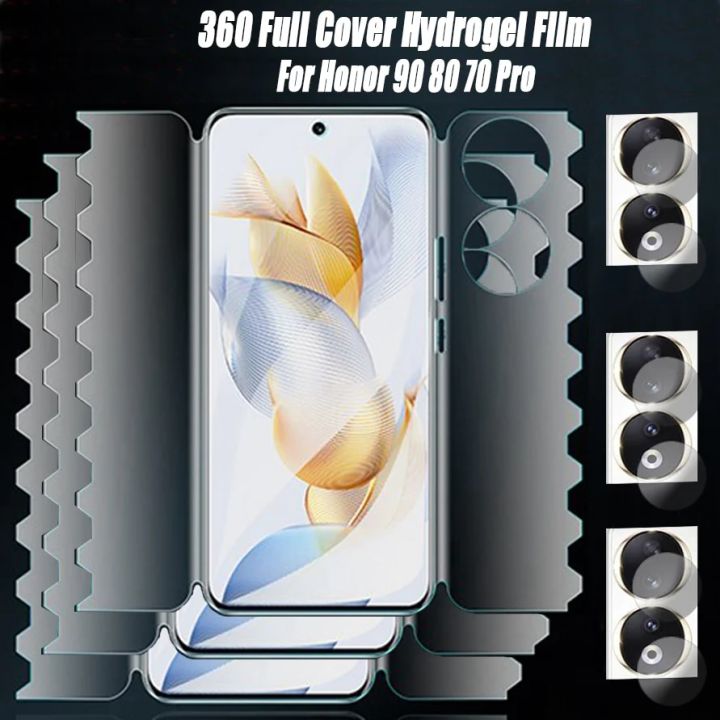 6IN1 360 Full Cover Hydrogel Film For Honor 90 80 70 Pro Plus SE Butterfly Screen Protector For Honor Magic 5 4 3 Pro Phone Film