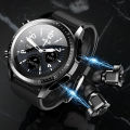 JM03 Headset Smart watch With Earbuds TWS Bluetooth Call Music Control Blood Pressure Detect Smartwatch For Men Android IOS.