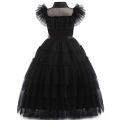 Movie Wednesday Cosplay Costume For Girl New Vestidos For Kids Girls Mesh Party Dresses Halloween Carnival Costumes 2-12Yrs.