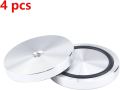 4 pcs (1 Set) 1.5 Inch Solid Aluminum Circle Disc Glass Top Adapter For Table Bar With Anti Slip Rubber Ring Glass Stopper.