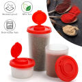 Salt And Pepper Shakers Set Mini Plastic Pepper Shaker With Lid Damp Proof Popcorn Containers Clear Spice Jars Salt Shaker. 