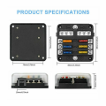 ARELENE 3X 6-Way Waterproof Fuse Block,with LED Indicator 12 Circuits with Negative Marine Fuse Box for Dc 12/24V.