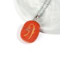Reiki Natural Stones Necklace Lapis Lazuli Symbol Carving Energy Amulet Quartz Crystal Pendant Chakra Charm Yewelry. 
