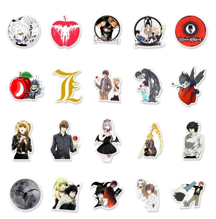 Anime%20Death%20Note%2025Pcs%20PVC%20Waterproof%20Stickers%20For%20Phone%20Suitcase%20Luggage%20Skateboard%20Laptop%20-%20Image%203