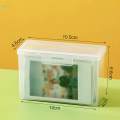 Photo Storage Box Embellishment Keeper with Lid Portable Dustproof Container for Photos Label 220ml. 