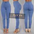 Ladies high waisted skinny jeans. 