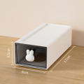 Cute Rabbit Storage Box Office Desktop Drawer Storage Box Student Transparent Stationery And Sundry Shelf. 