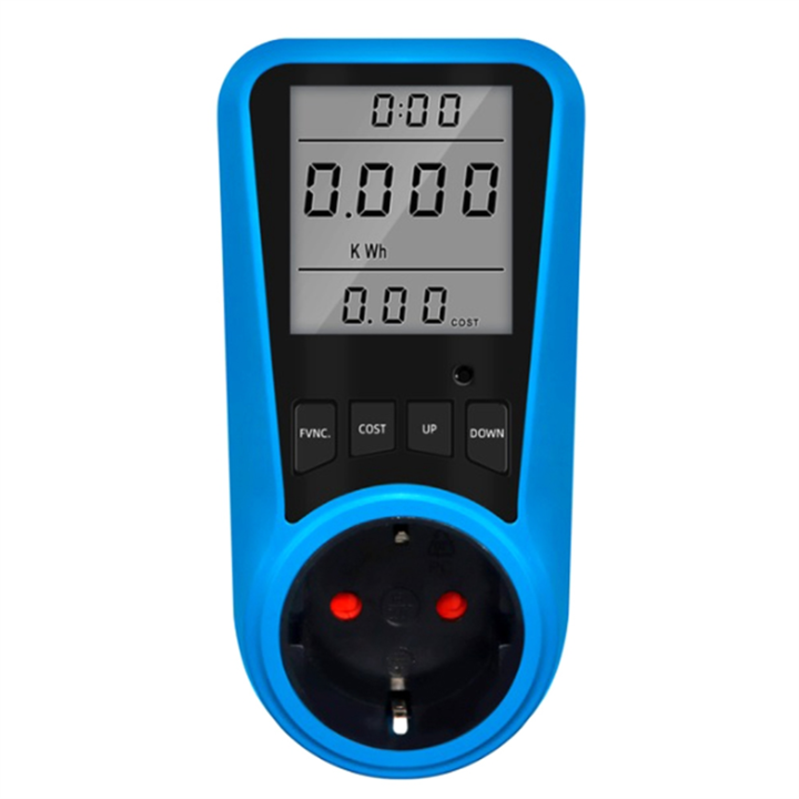 Socket Digital Current Meter Voltmeter AC Power Meter Time Watt Power Energy Tester Wattmeter - EU Plug
