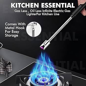 360%C2%B0%20Kitchen%20Lighter%20USB%20Rechargeable%20Portable%20Electronic%20Lighter%20Safety%20Lock%20Eco-friendly%20For%20Candles%20Gas%20Stoves%20265mm%20-%20Image%202