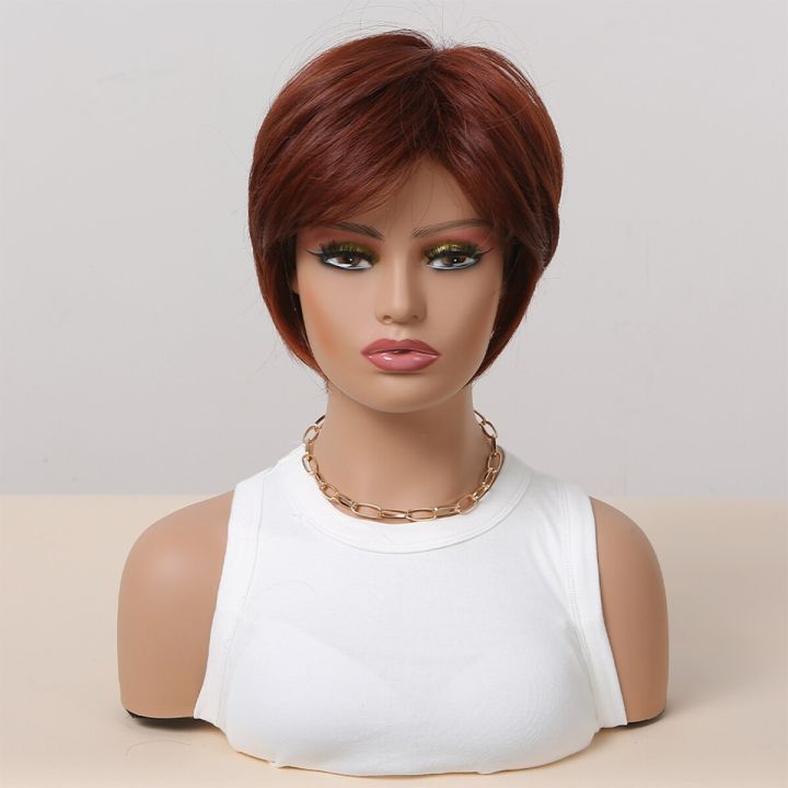 ESIN%20Synthetic%20Hair%20Medium%20Brown%20Straight%20Wigs%20for%20Women%20Wigs%20With%20Bangs%20Heat%20Resistant%20Party%20Daily%20Natural%20-%20Image%207