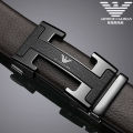 's Automatic Leather Buckle Pant Belt Youth All-Matching Pure CowhideHBuckle Men's Belt Tide.