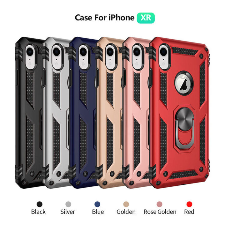 Lereach%20For%20iPhone%20X%20/%20Xs%20Mobile%20Phone%20Case%20TUP+PC%20Hard%20Ring%20Car%20Ring%20Bracket%20Shockproof%20Back%20Cover%20-%20Image%208