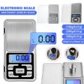 1Pcs Portable Mini Digital Scale 100/200/300/500g 0.01/0.1g High Accuracy Backlight Gram Weight Pocket Scale For Jewelry Kitchen. 