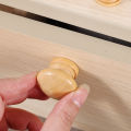 Small Mushroom Shape Wooden Handle Round Cabinet Drawer Door Pull Handle Furniture Accessories 3 Sizes.