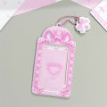 Kawaii Cute Pink PVC Lace Bowknot Card Holder Protector Mini Photo Album Idol Card Decorative Students Stationery Gifts jingu. 