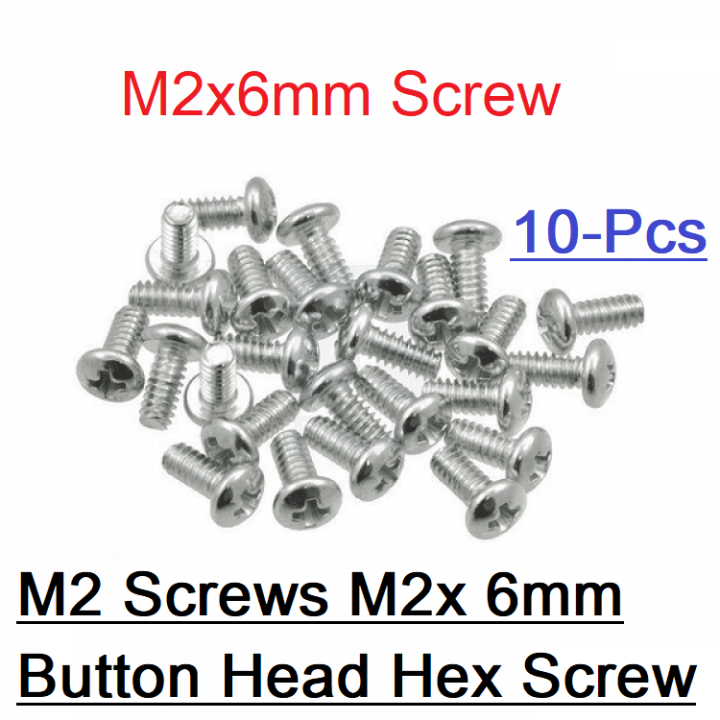 10Pcs-%20M2%20Round%20Head%20Screws%20M2x6mm%20Stainless%20Steel%20Round%20Pan%20Head%20Machine%20Screw%20Bolts%20Self%20Tapping%20Plain%20End%20M2%20Crosshead%20Screws%20-%20Image%202