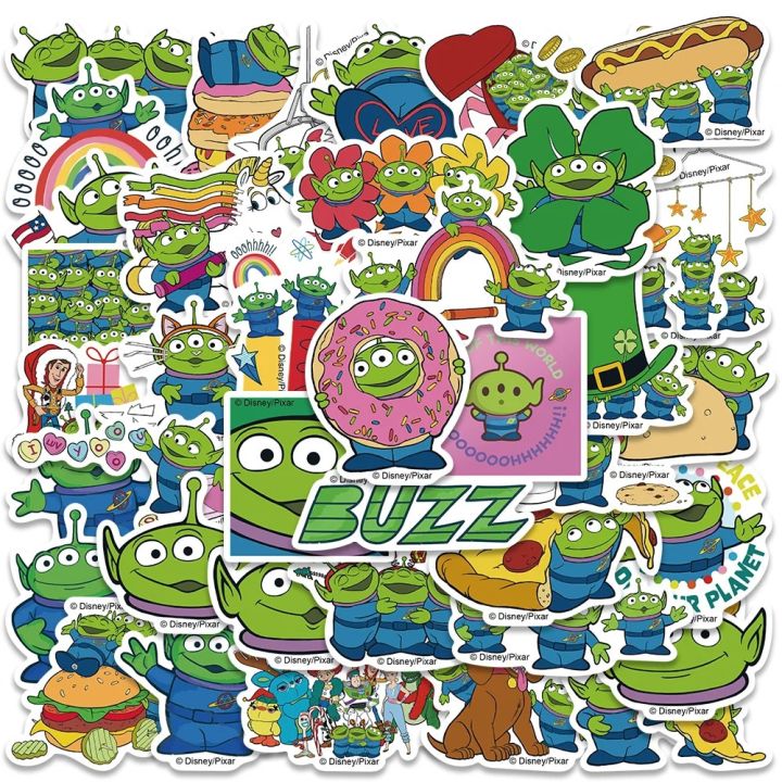 50pcs%20Disney%20Green%20Monster%20Alien%20Stickers%20Funny%20Cartoon%20Graffiti%20Decals%20For%20Kids%20Laptop%20Luggage%20Scrapbook%20Bottle%20Sticker%20-%20Image%202
