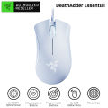 Razer DeathAdder Essential Wired Gaming Mouse Ergonomic Mice with 6400DPI Optical Sensor 5 Programmable Buttons White (2021 Version).