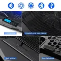 TCLP S-18 Laptop Cooling Pad 4 Fans 2 USB Ports Air Cooler Blue LED Lights for 10-16 Laptop Lindaa.