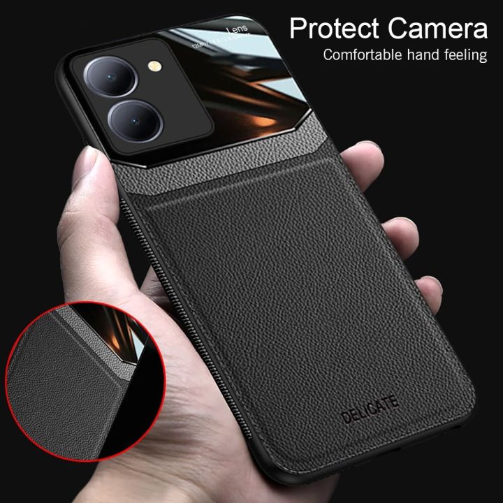 WBWONE Cover Per VIVO Y36 4G Con Anello Girevole 360° - Custodia Antiurdo TPU+PC, Supporto Magnetico Auto, Nero