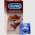 Durex Extra Thin Intense Chocolate Flavored Condom For Men | 12pcs Pack | India.