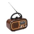 Portable Vintage Radio Speaker 3 Bands Multifunctional Bluetooth AM FM Radio for Indoor and Outdoor RXBT628.