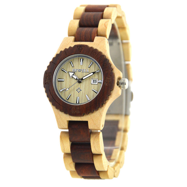 BEWELL%20Fashion%20Gifts%20Women's%20Wooden%20Watch%20Luminous%20Calendar%20Quartz%20Student%20Watch%20Factory%20Direct%20Stock%20-%20Image%202