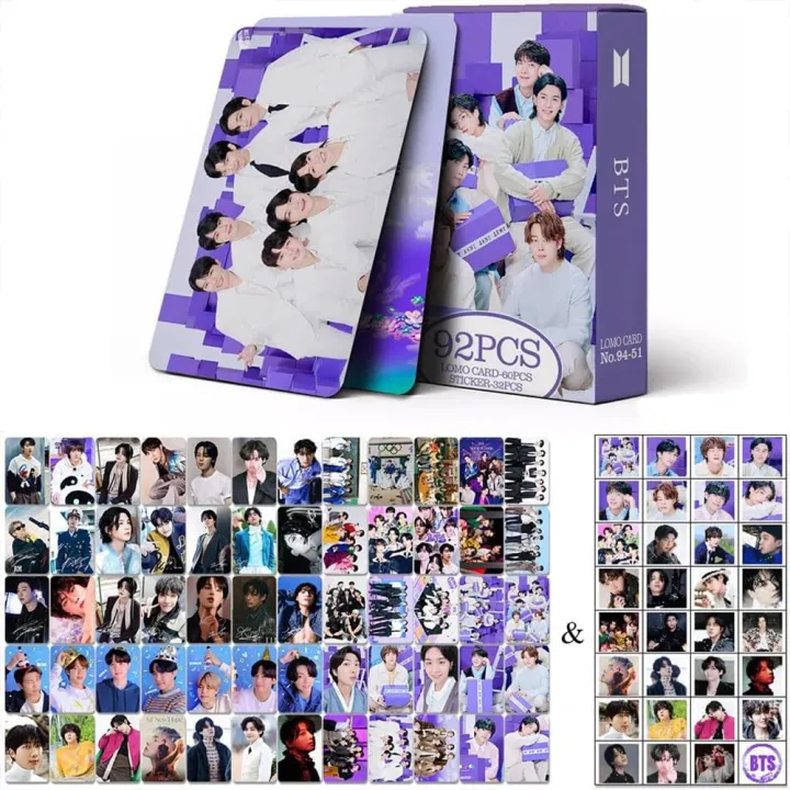 92PCS/BOX%20BTS%20FESTA%202024%20Lomo%20Cards%20Kpop%20Photocards%20Stickers%20Postcards%20Series%20-%20Image%202