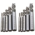 10Pcs Straight End Mill Cutter 4 Flute Hss Drill Bit 4/6/8/10/12mm for Cnc Milling Tool. 