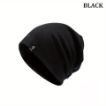 Men's Beanie Hat, Male Thin Cotton Cap Turban Winter Solid Color Pullover Cap , Ideal Choice For Gifts. 