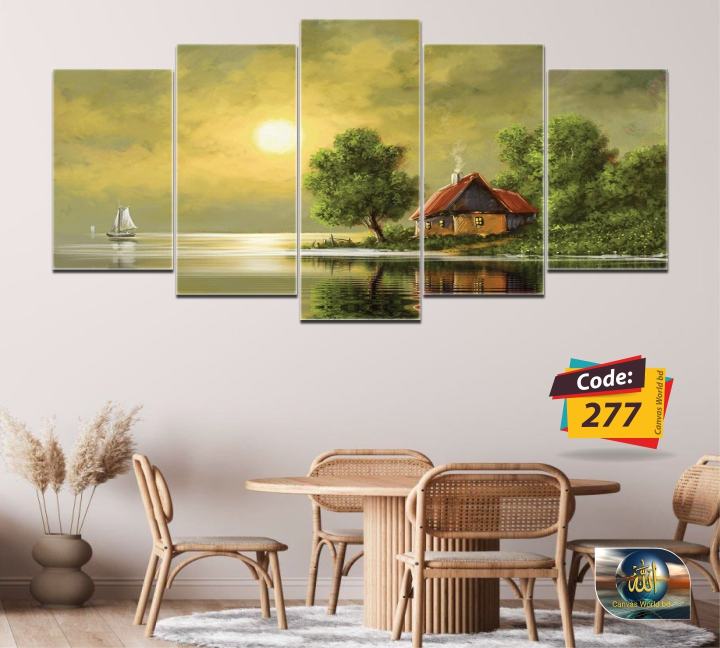 5Pcs In 1 Set Wall Canvas Art | Daraz.com.bd